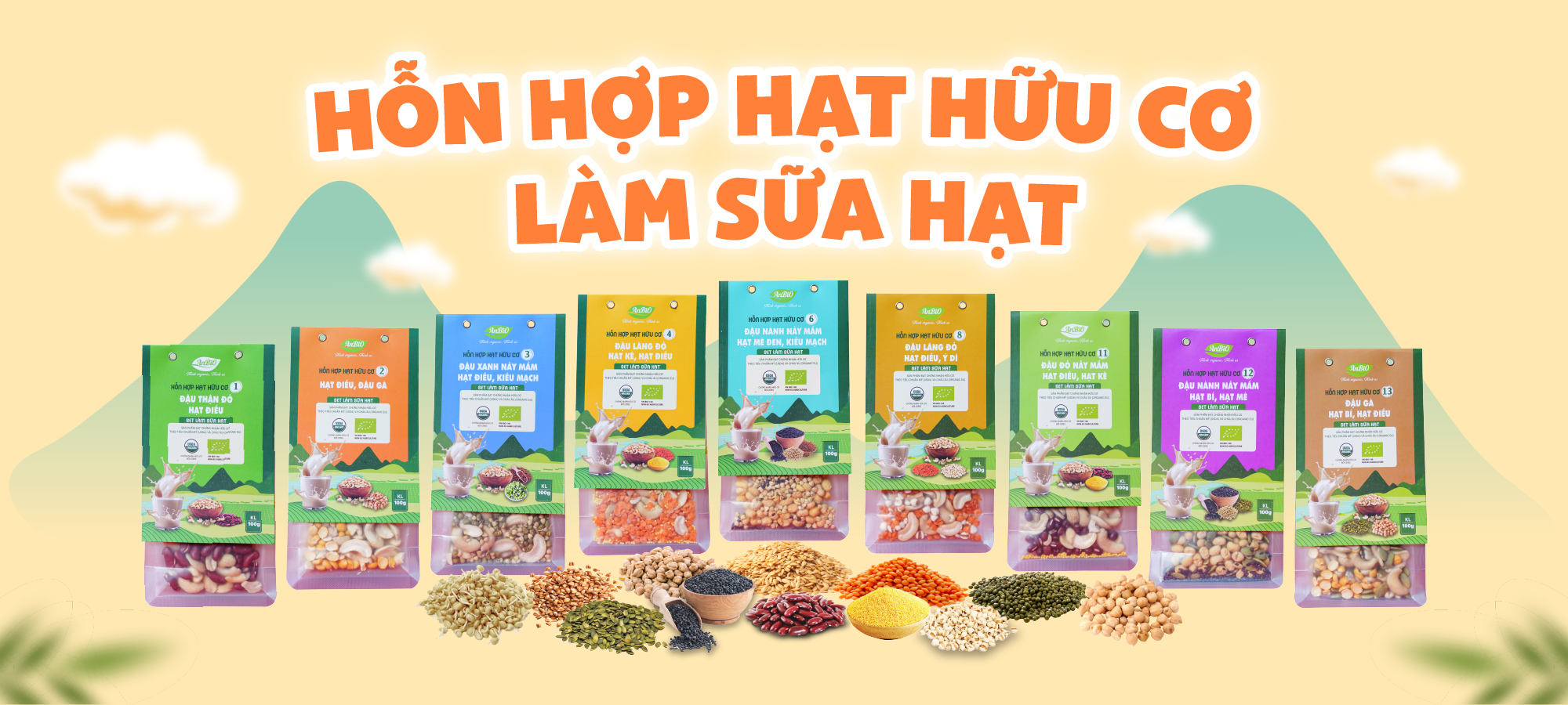 HỖN HỢP HẠT HỮU CƠ LÀM SỮA