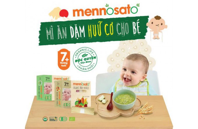 Mì ăn dặm hữu cơ cho bé Men no sato