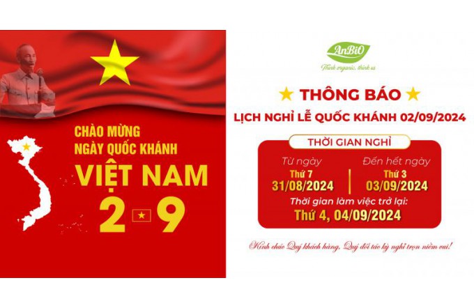 THÔNG BÁO NGHỈ LỄ 2/9