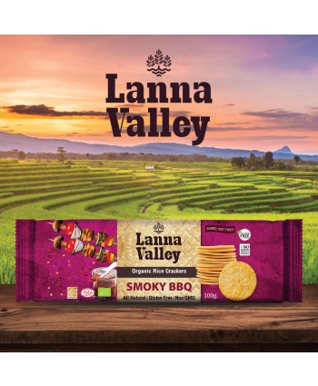 Lanna Valley Bánh gạo vị BBQ hữu cơ 100g