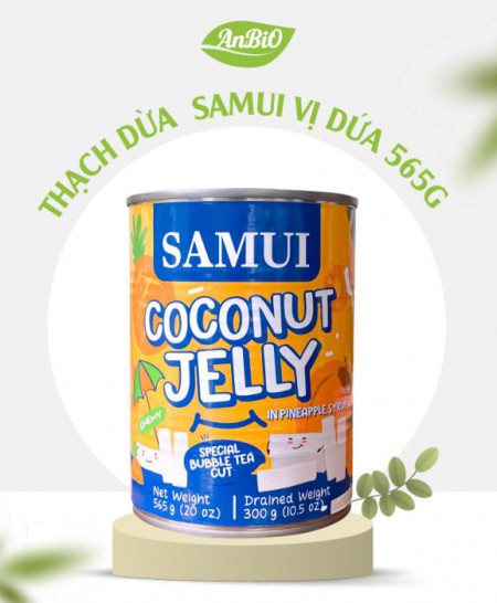 Thạch dừa Samui vị Dứa (Coconut jelly in Syrup) 565g