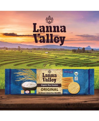 Lanna Valley Bánh gạo nguyên chất hữu cơ 100g