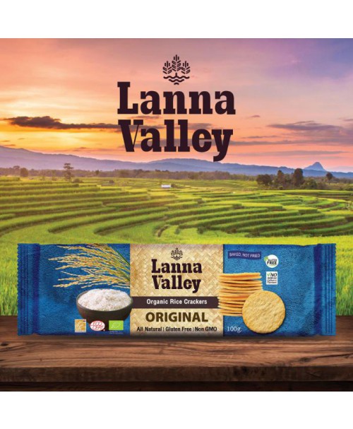 Lanna Valley Bánh gạo nguyên chất hữu cơ 100g