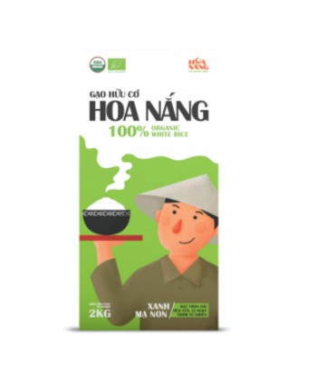 Gạo Hữu Cơ Hoa Nắng Xanh Mạ Non - 2kg