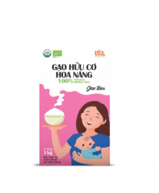 Gạo Hữu Cơ Hoa Nắng - Gạo Tấm 1Kg 