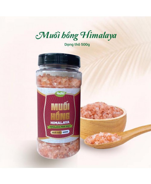 Muối hồng Himalaya dạng thô 500g