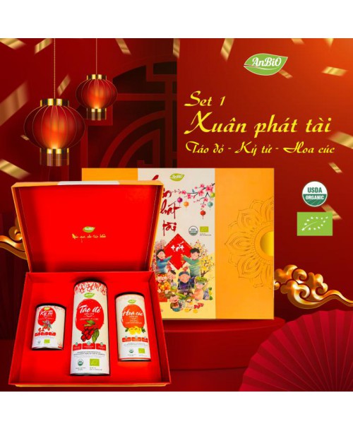 set quà Tết hữu cơ 1 (Xuân phát tài) AnBiO