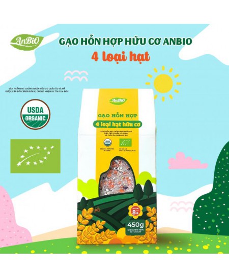 Gạo hỗn hợp 4 loại hạt hữu cơ