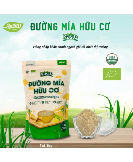 Đường mía hữu cơ Kasib 1kg