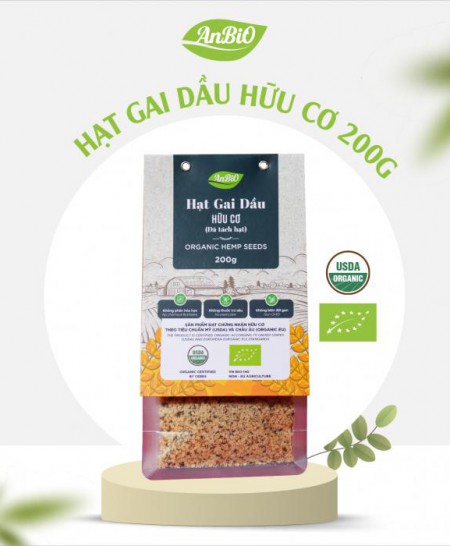 Hạt gai dầu hữu cơ tách vỏ 200g