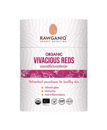 Organic Vivaciuos  Red 100g Hỗn hợp 12 loại bột trái cây và quả mọng  hữu cơ 100g