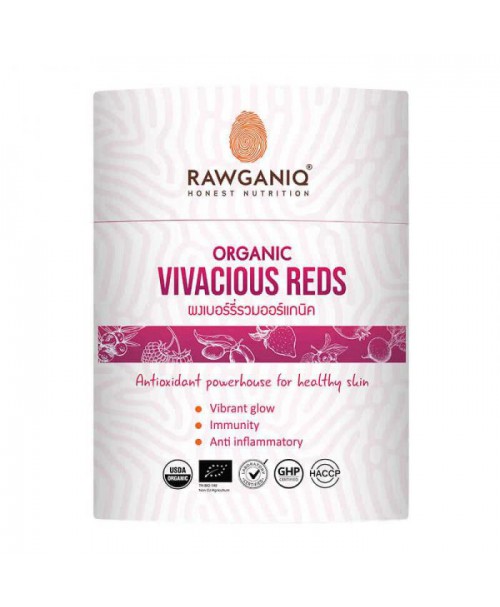 Organic Vivaciuos  Red 100g Hỗn hợp 12 loại bột trái cây và quả mọng  hữu cơ 100g