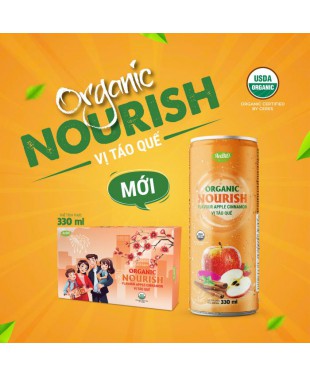 Nước Nourish Organic( Vị táo quế) 