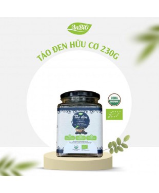 Táo đen hữu cơ 230g (Lọ thủy tinh)