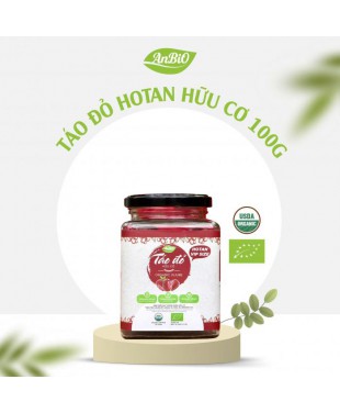 Táo đỏ Hotan hữu cơ 100g (Lọ thủy tinh)