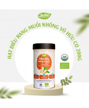 Hạt điều rang muối hữu cơ không vỏ lụa 200g